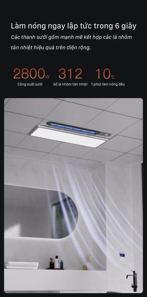 Quạt sưởi nhà tắm Xiaomi Yeelight Pro S20 YLYYB-0010
