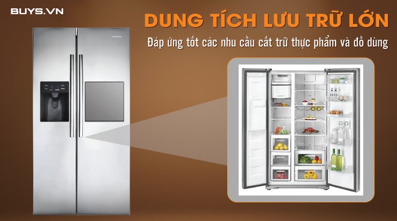 Tủ lạnh Hafele HF-SBSIB (534.14.250)