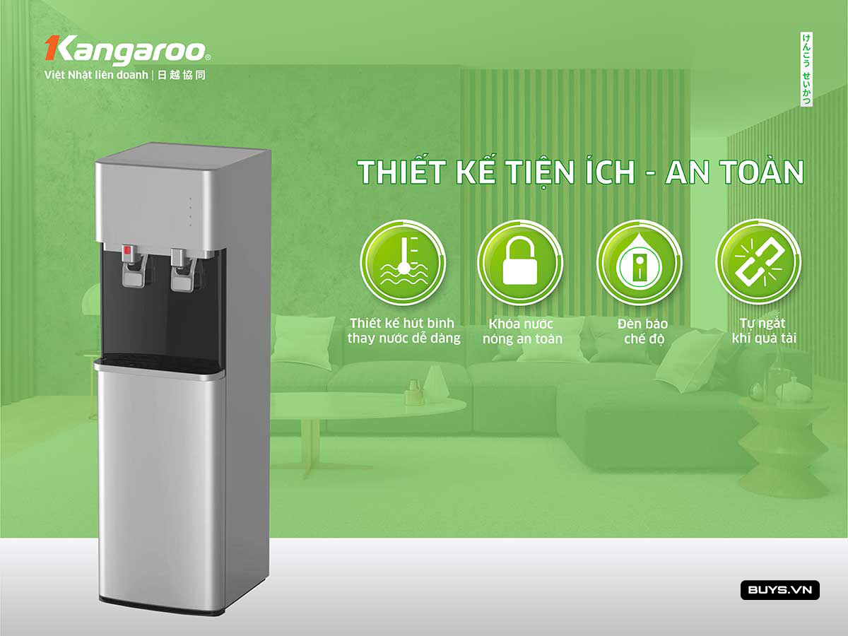 Cây nước nóng lạnh Kangaroo KG57A3 - Làm lạnh bằng chip