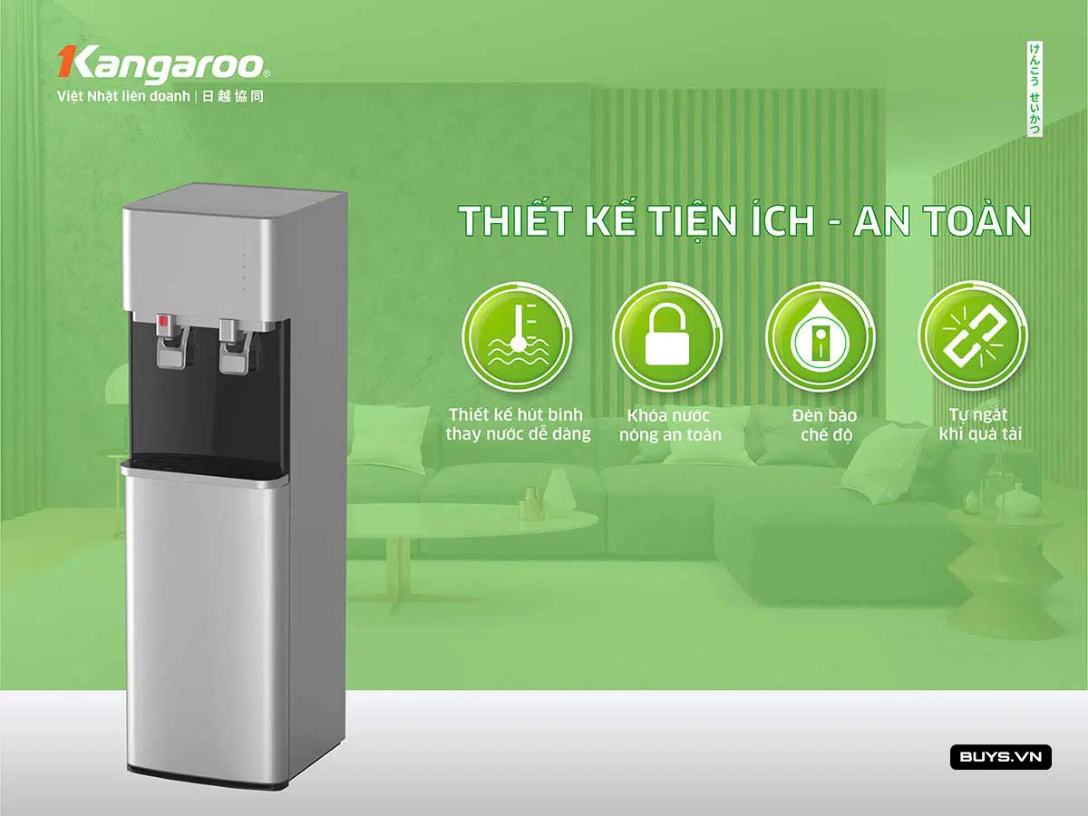 Cây nước nóng lạnh Kangaroo KG57A3 - Làm lạnh bằng chip