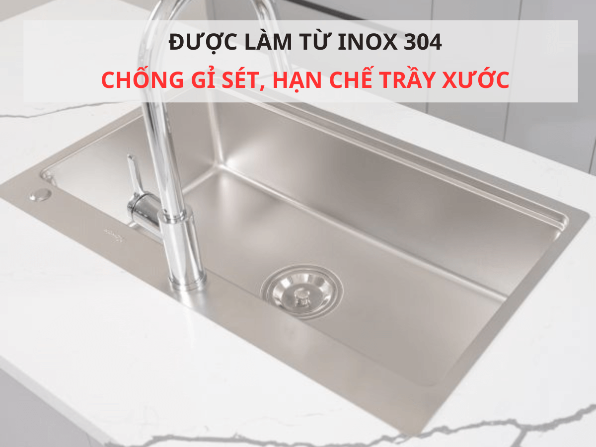 Chậu rửa bát 1 hố Konox KN8151TS Dekor