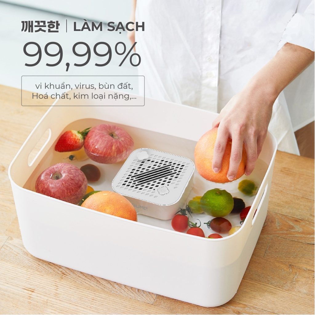 MÁY KHỬ KHUẨN THỰC PHẨM GUME OWM- làm sạch 99% vi khuẩn