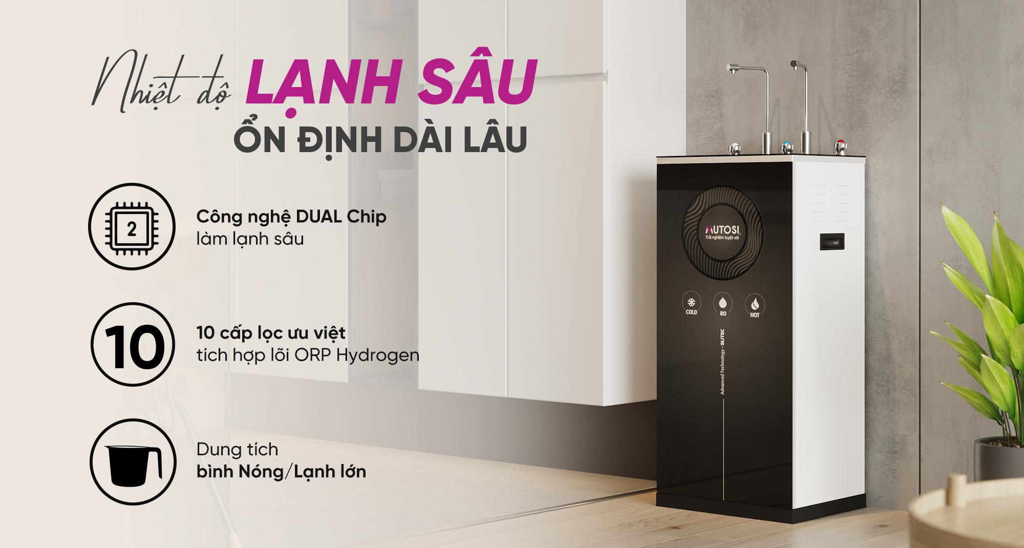 Máy lọc nước Mutosi Hydrogen MP-C102-MHC