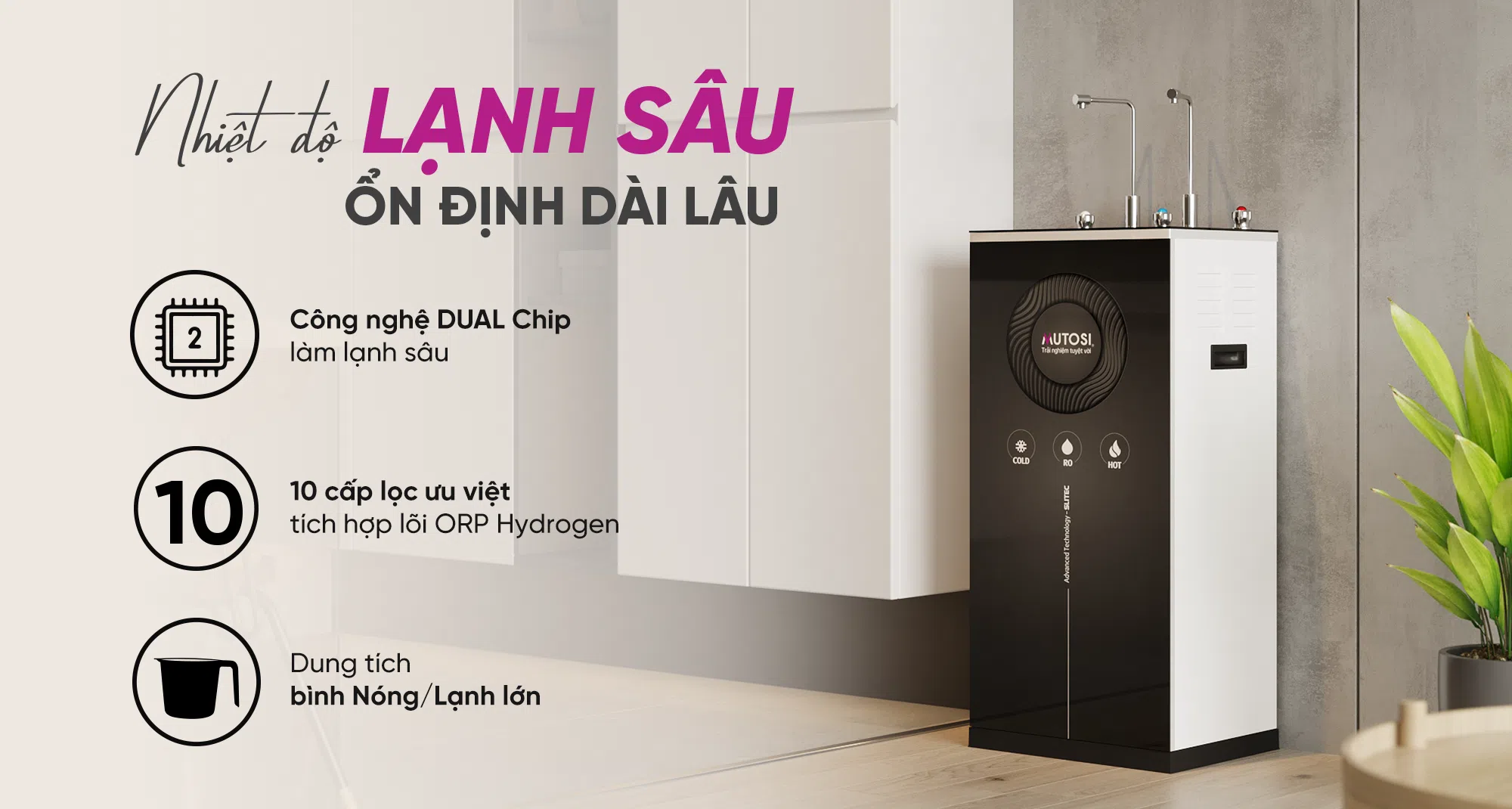 Máy lọc nước Mutosi Hydrogen MP-C102-MHC