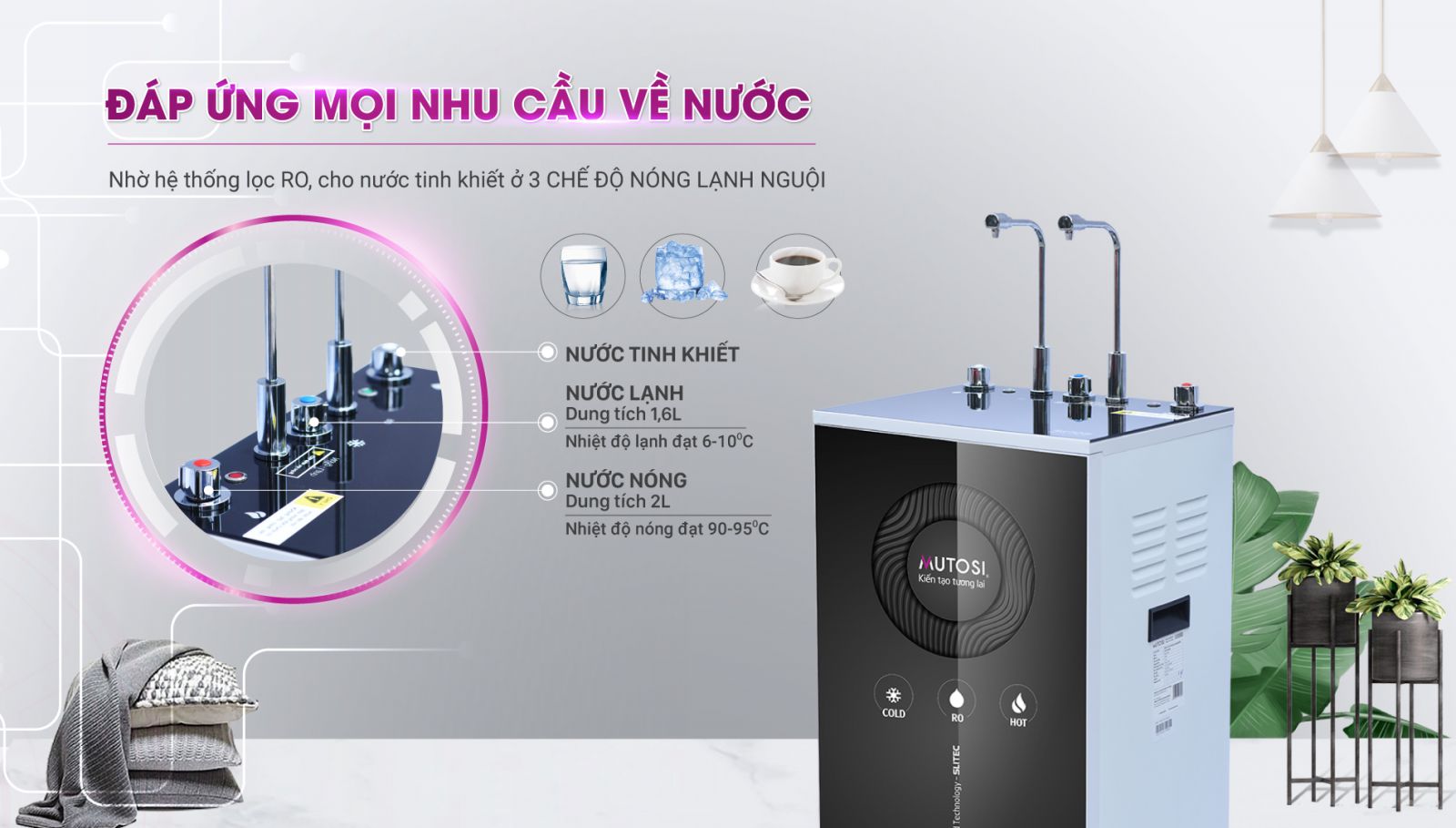 Máy lọc nước Mutosi Hydrogen MP-C102-MHC