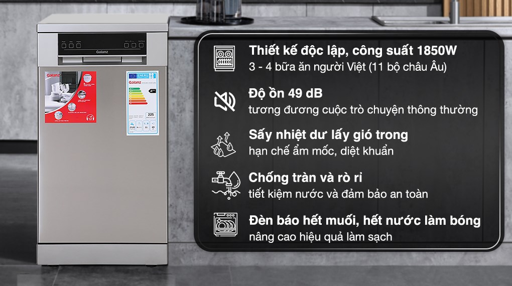 Máy rửa bát Galanz W45A3A401M-0E1(SS)