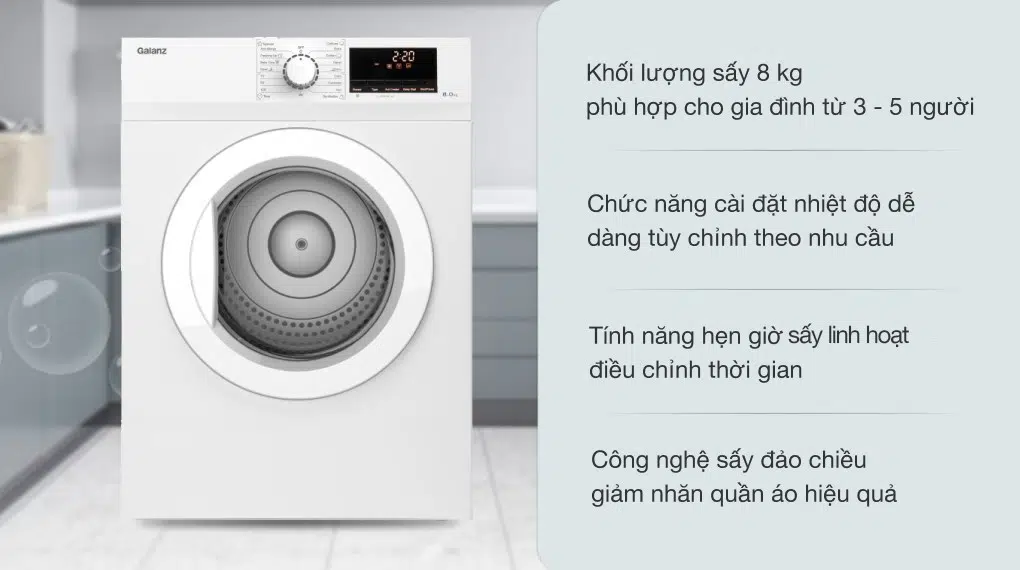 Máy sấy quần áo Galanz DV-80T5C(W)