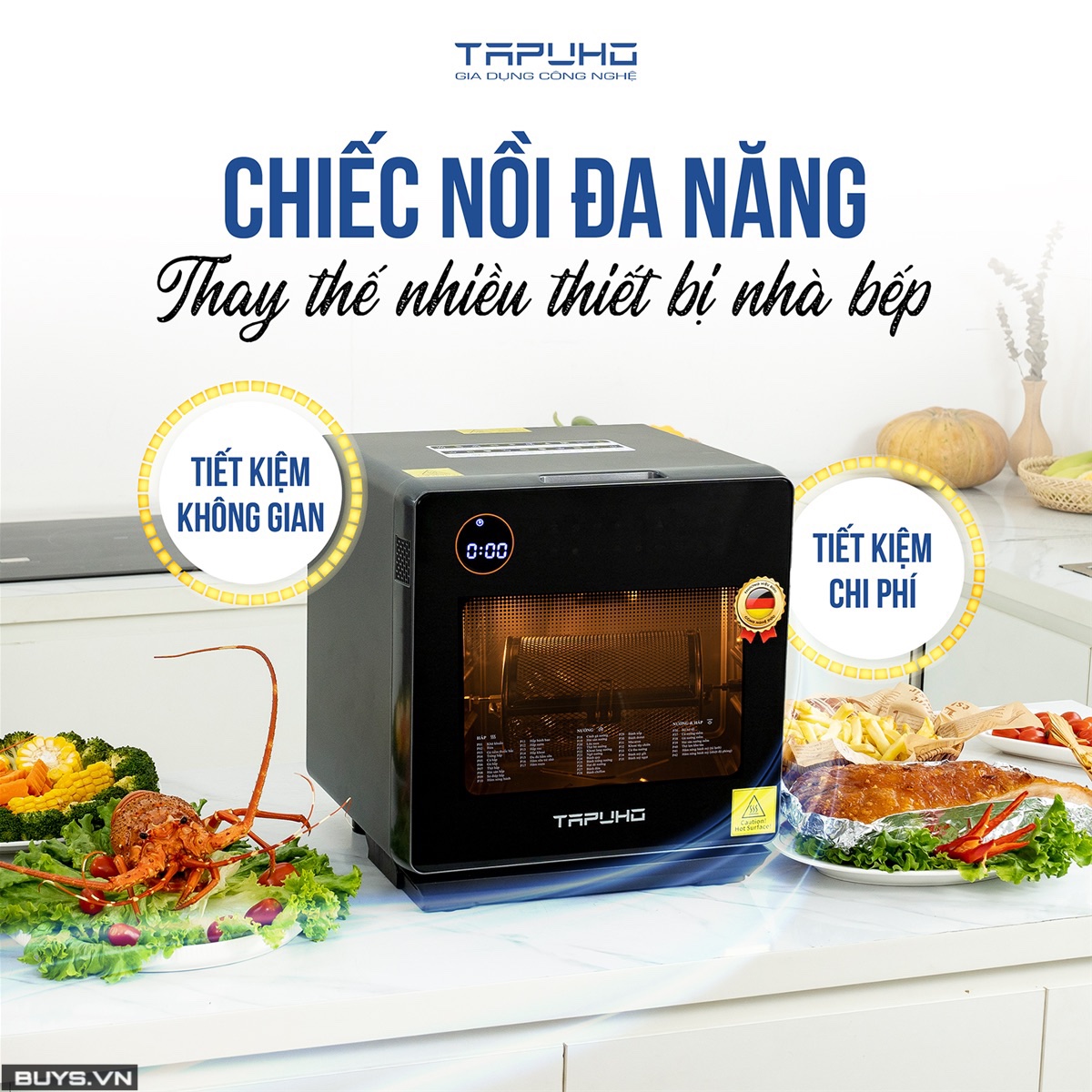 Nồi Chiên Hơi Nước TAPUHO TSF16 12