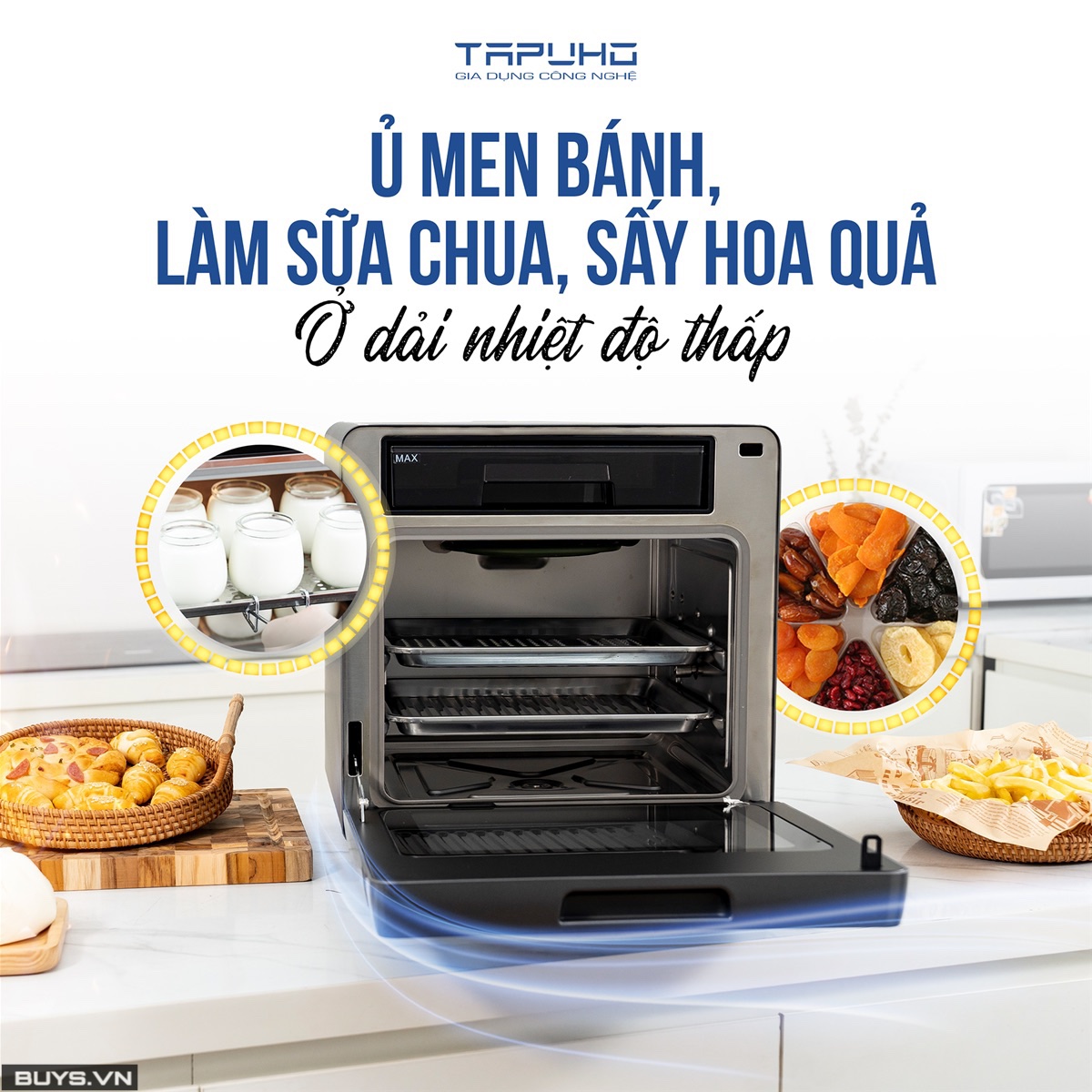 Nồi Chiên Hơi Nước TAPUHO TSF16 12 - nhiều phụ kiện đi kèm