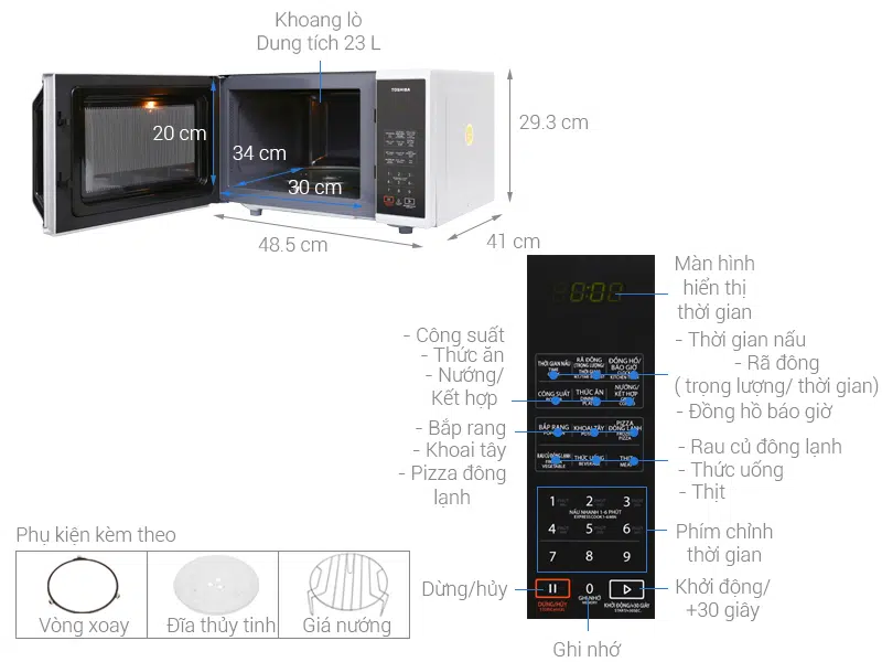 Lò vi sóng Toshiba ER-SGS23(S1)VN