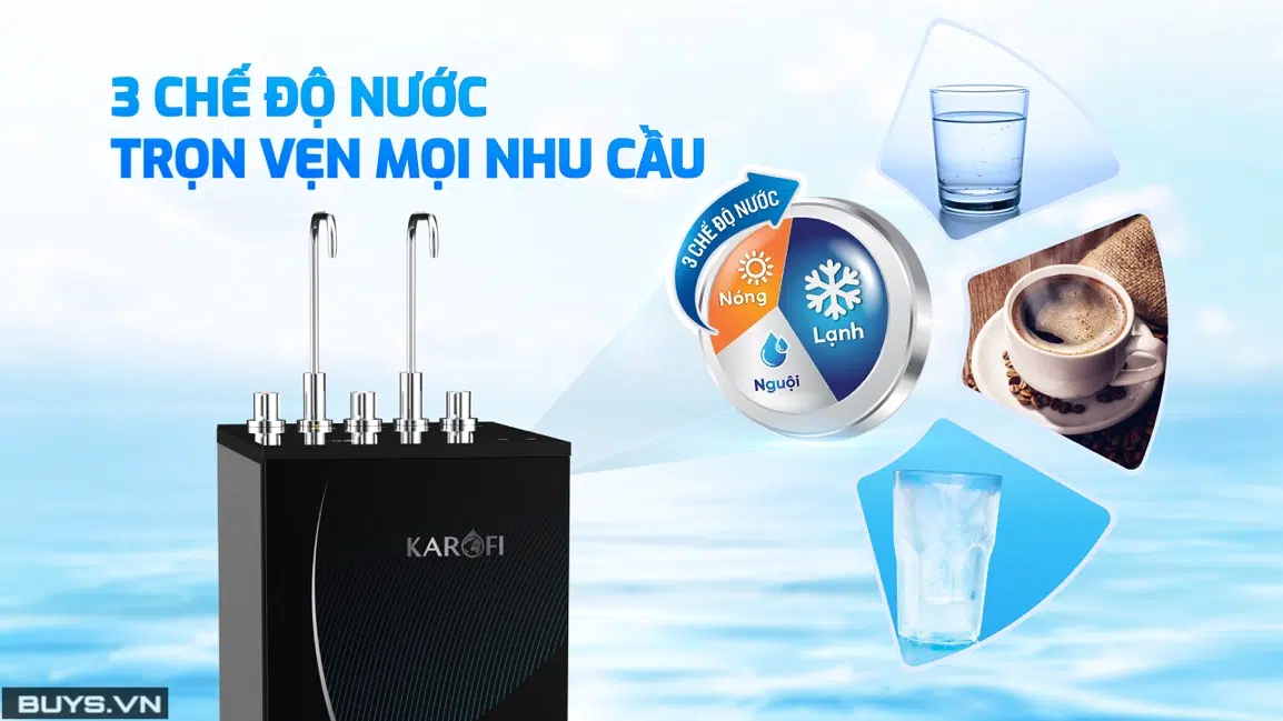 máy lọc nước nóng lạnh Karofi KAD-D69- 3 chế độ nước 