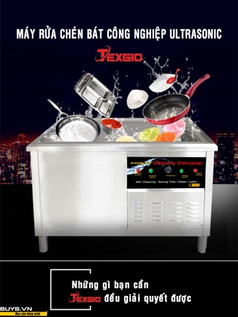 Máy rửa bát công nghiệp Texgio Ultrasonic Standard TGU-1000SS - dành cho nhà hàng nhỏ
