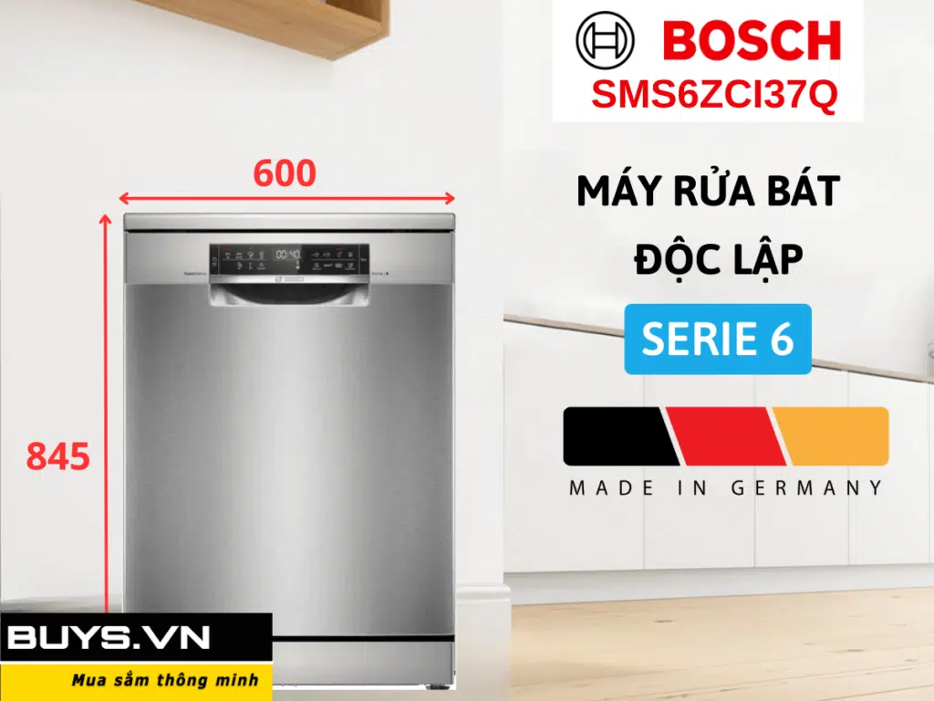 máy rửa bát độc lập Bosch SMS6ZCI37Q Serial 6