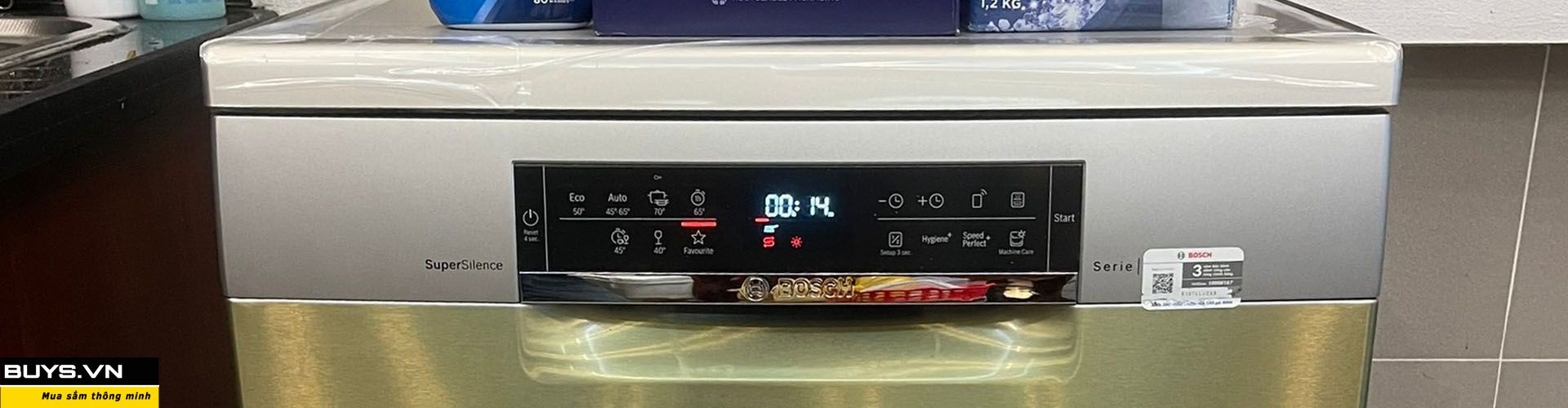 máy rửa bát độc lập Bosch SMS6ZCI37Q- Buys.vn - Bảng điều khiển