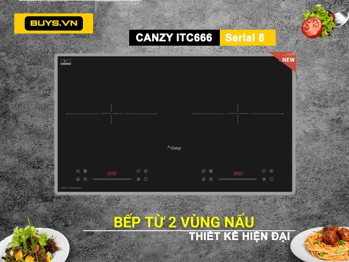 Bếp từ Canzy ITC666 - Serial 8 - thiết kế 