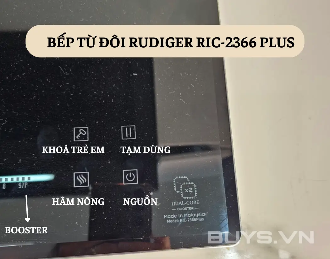Bếp từ đôi Rudiger RIC-2366 Plus 