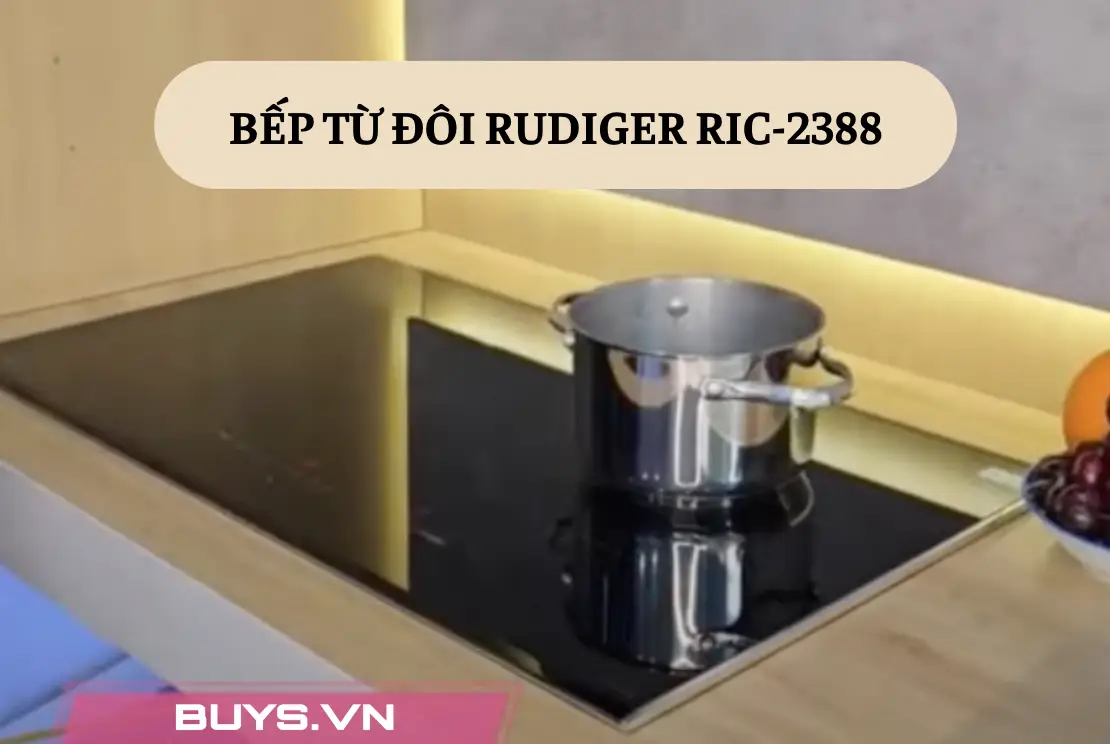Bếp từ đôi Rudiger RIC-2388 - điều khiển cảm ứng