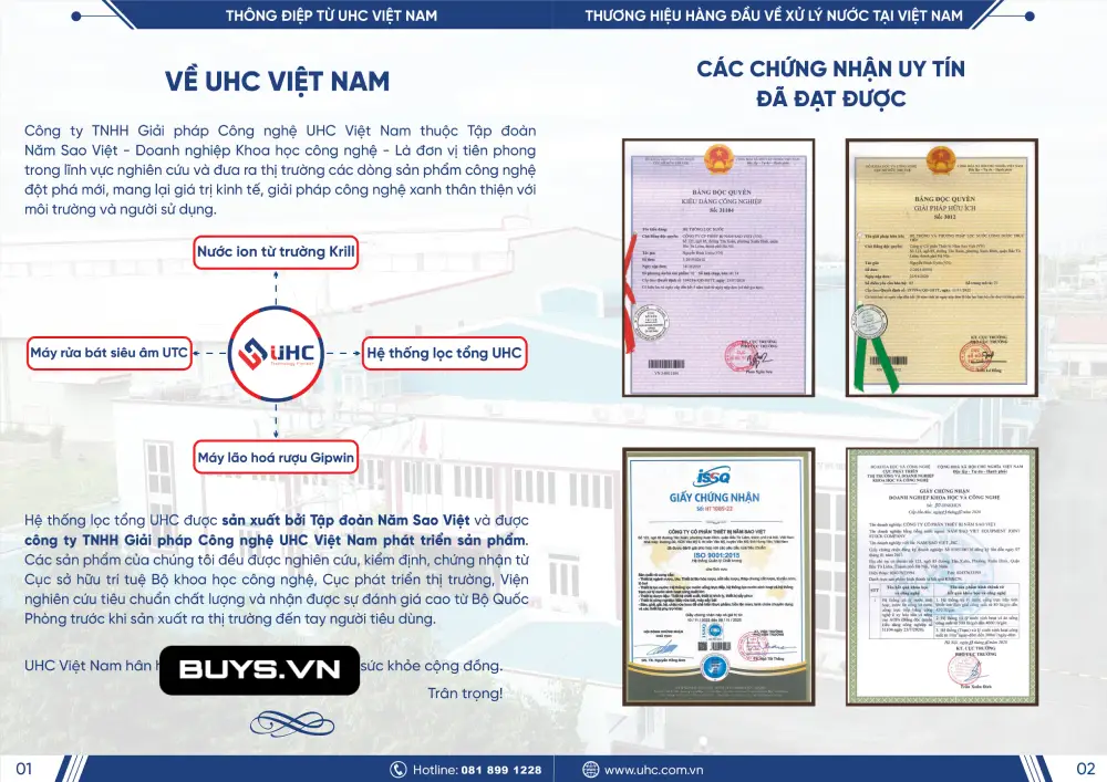 Hệ thống lọc tổng chung cư UHC NC1500AF+ Thương hiệu 