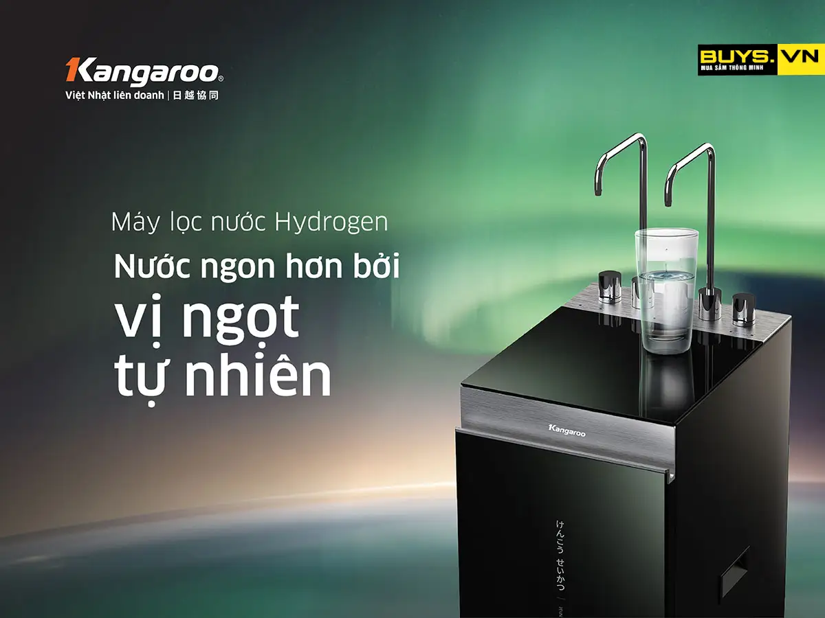 Máy lọc nước nóng lạnh Kangaroo Hydrogen KG12A8 - nước mang vị ngọt tự nhiên