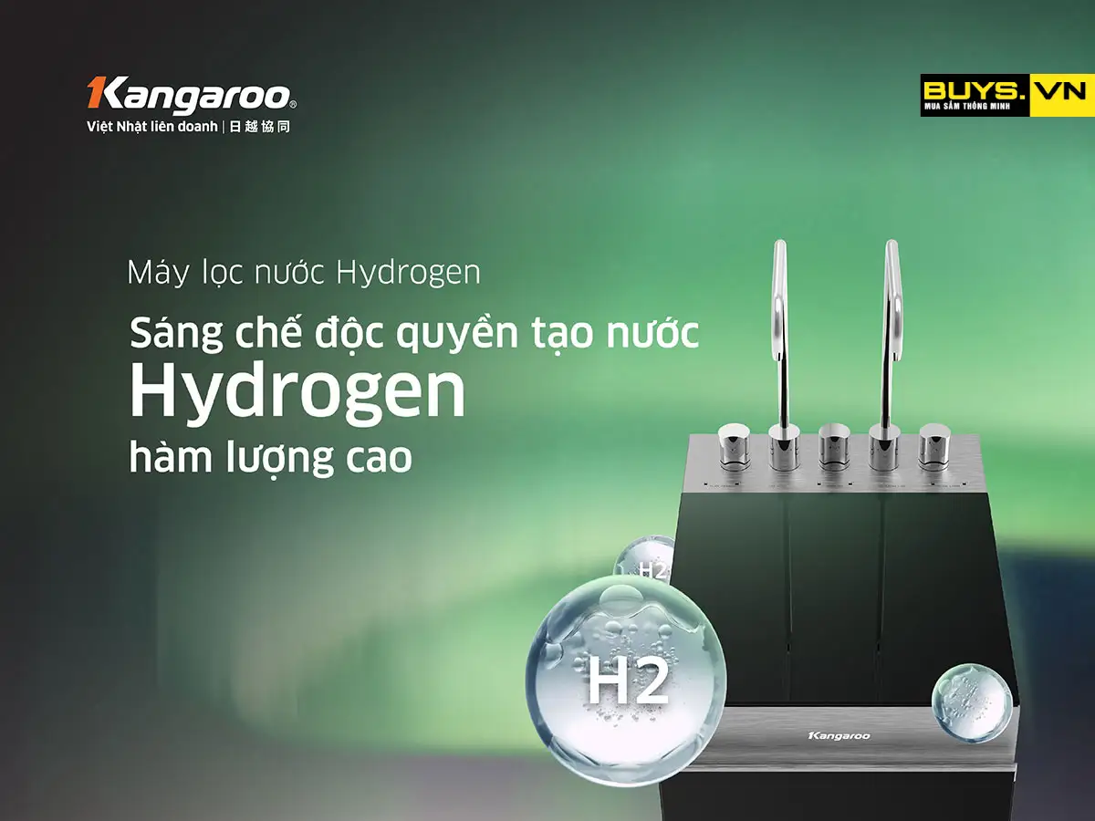 Máy lọc nước nóng lạnh Kangaroo Hydrogen KG12A8 - Độc quyền Hydrogen