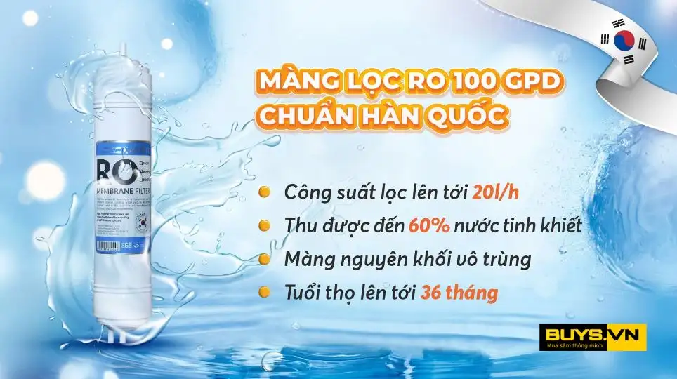 Máy lọc nước nóng lạnh Karofi Livotec 612 - màng RO