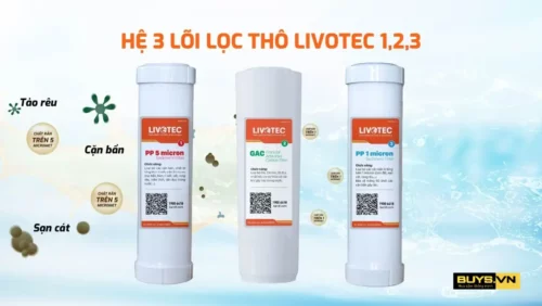 Máy lọc nước nóng lạnh Karofi Livotec 628 lọc thô