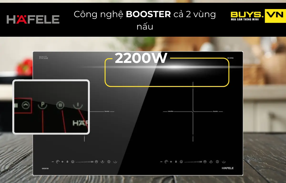 Bếp Từ Hafele HC-I3732A 536.61.736 - Công nghệ Booster