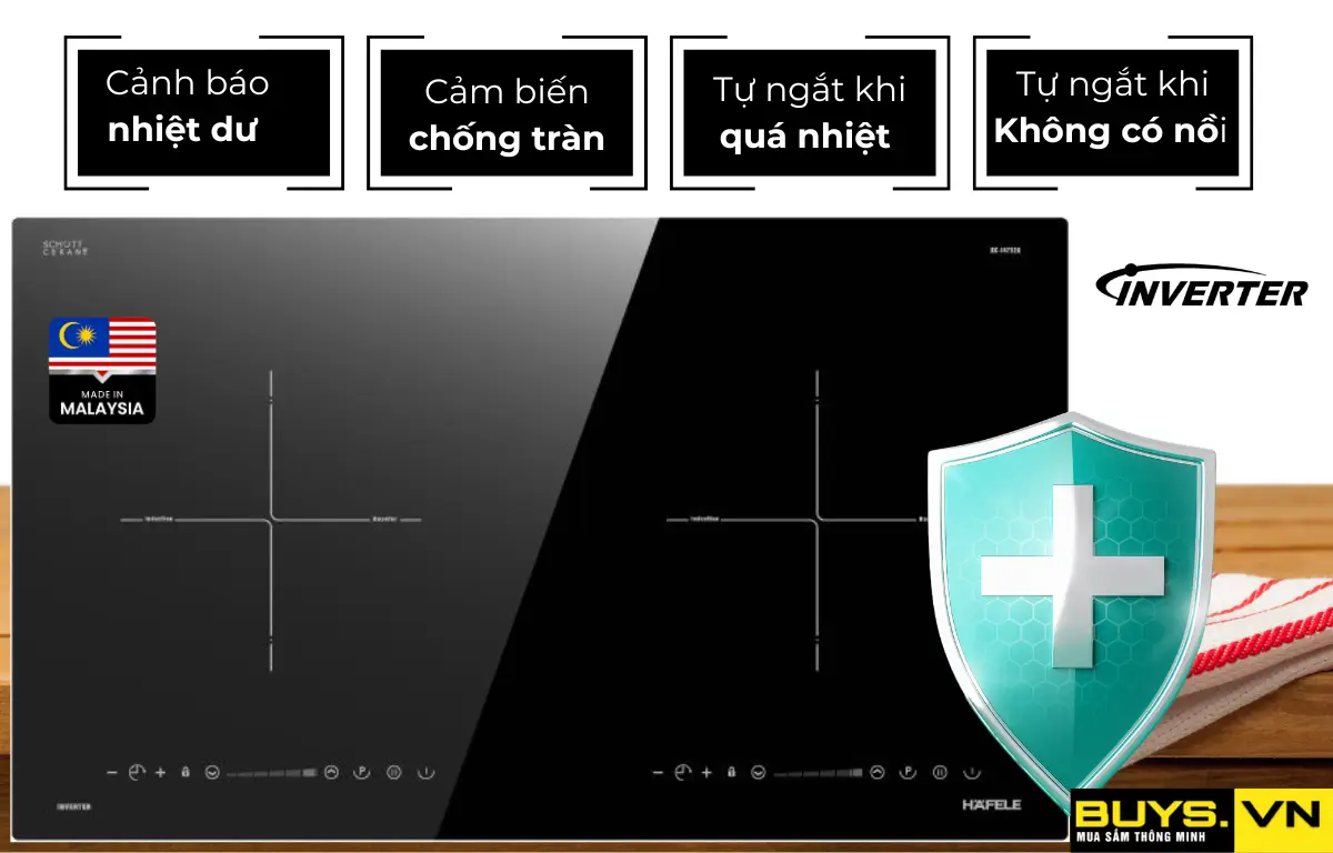 Bếp Từ Hafele HC-I3732A 536.61.736 - Tính năng an toàn