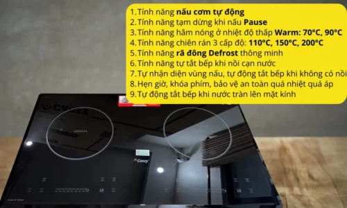 Bếp từ 2 vùng nấu Canzy CZ ML86A - chức năng