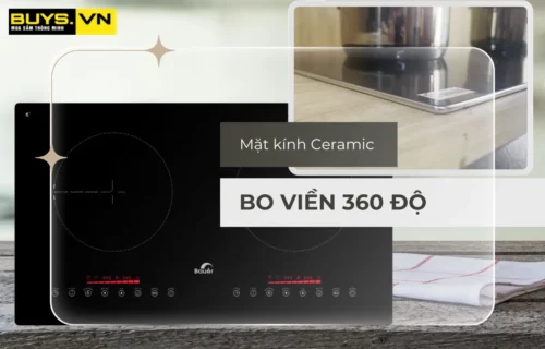 Bếp từ Bauer BE 3002SI - Mặt kính bo viền hợp kim