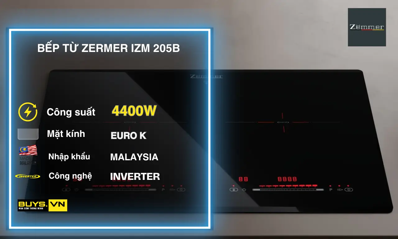 Bếp từ Zermmer IZM 205B xuất xứ Malaysia