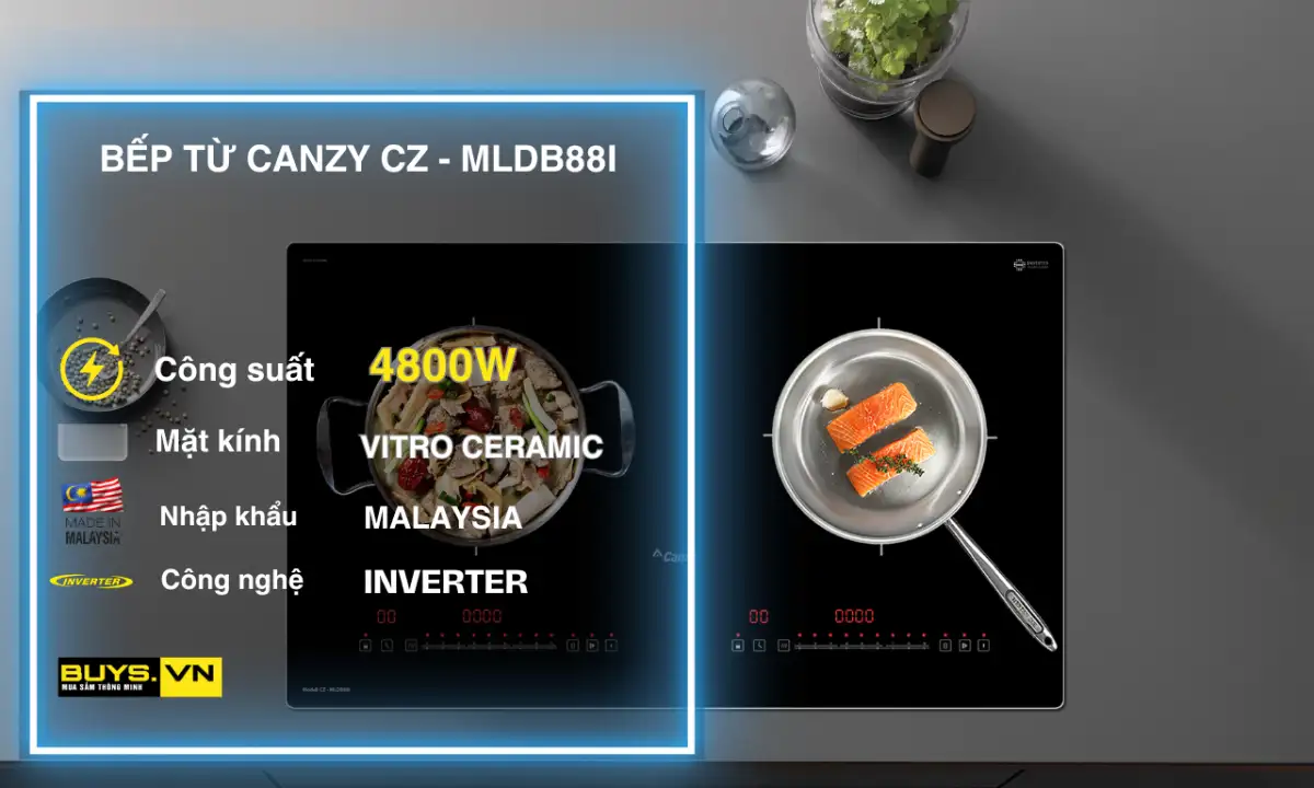 Bếp từ đôi Canzy CZ MLDB88I 