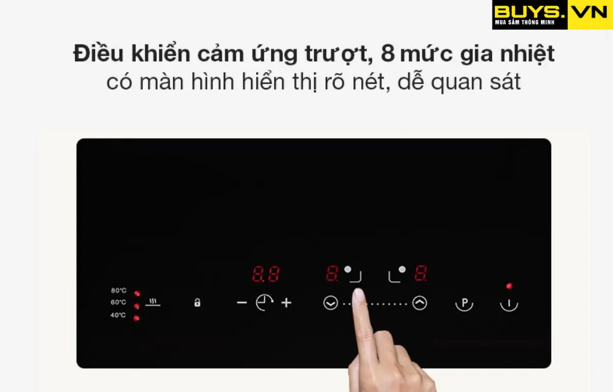 Bếp từ đôi Hafele HC-I2712A (536.61.716) - Điều khiển 