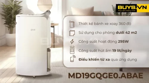 Máy hút ẩm LG Dual Inverter MD19GQGE0 ABAE thông số