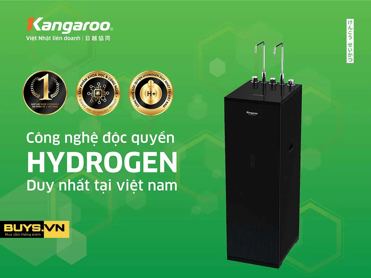 Máy lọc nước Hydrogen nóng lạnh Kangaroo KG10A15