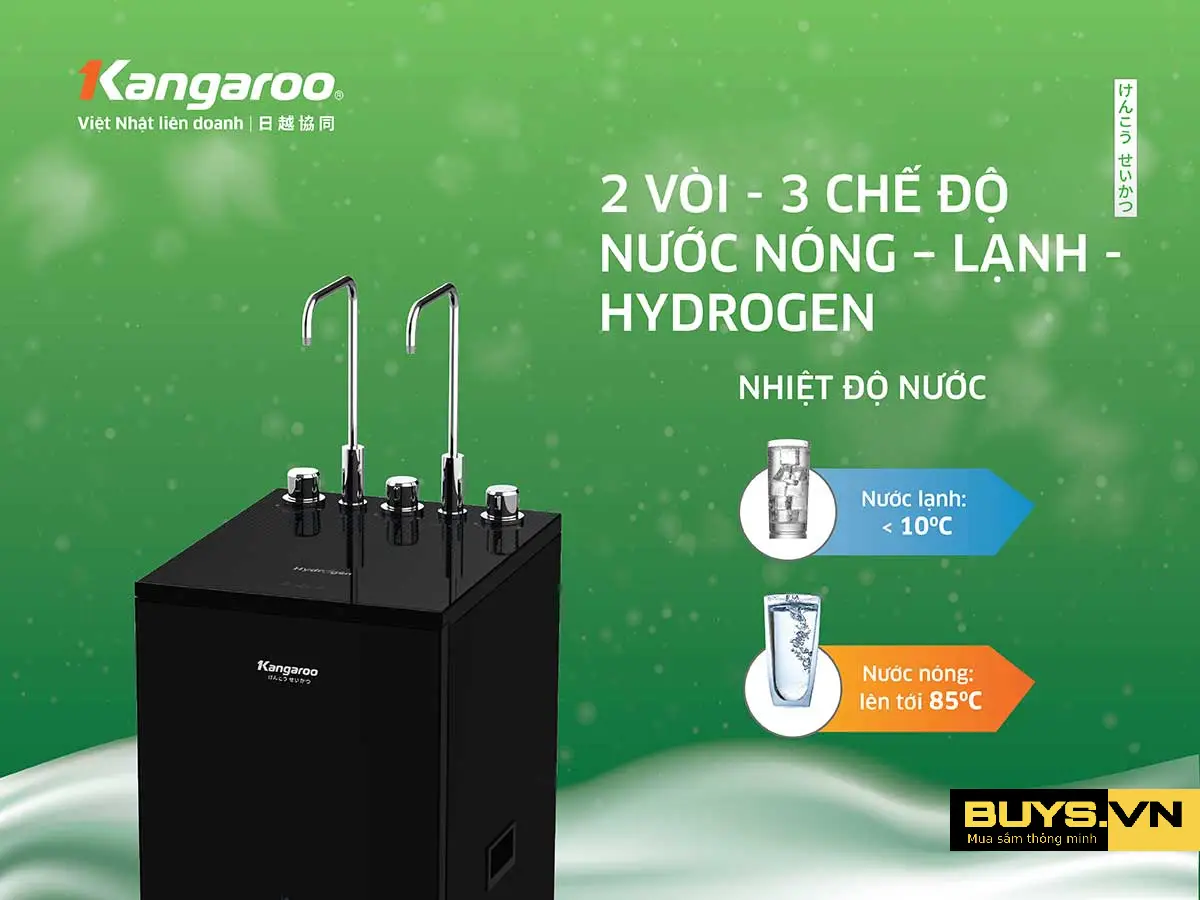 Máy lọc nước Hydrogen nóng lạnh Kangaroo KG10A15