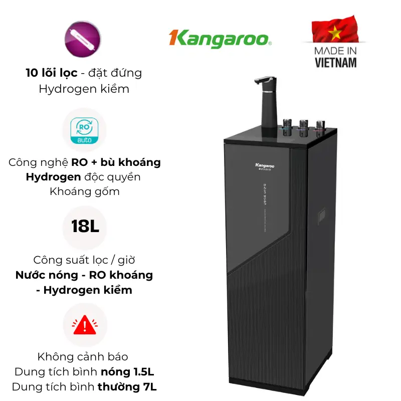 Máy lọc nước Kangaroo Messi Hydrogen KG10A19 tích hợp nóng