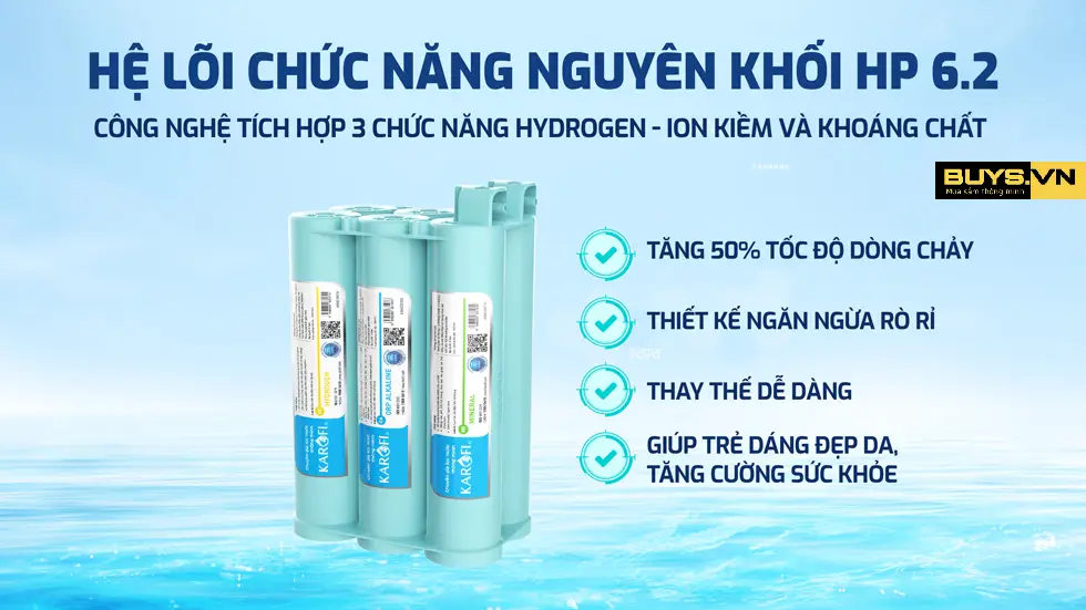 Máy lọc nước Karofi KAQ U95 Pro - lõi chức năng