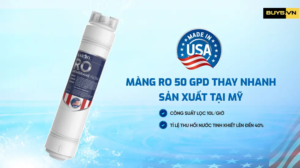 Máy lọc nước RO Karofi KAQ UC05 - màng RO