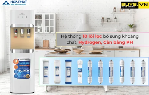 Máy lọc nước nóng lạnh Hòa Phát HPN683 -10 lõi lọc Cân bằng PH