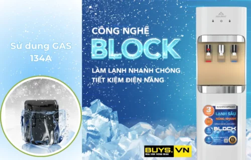 Máy lọc nước nóng lạnh Hòa Phát HPN683 làm lạnh bằng Block