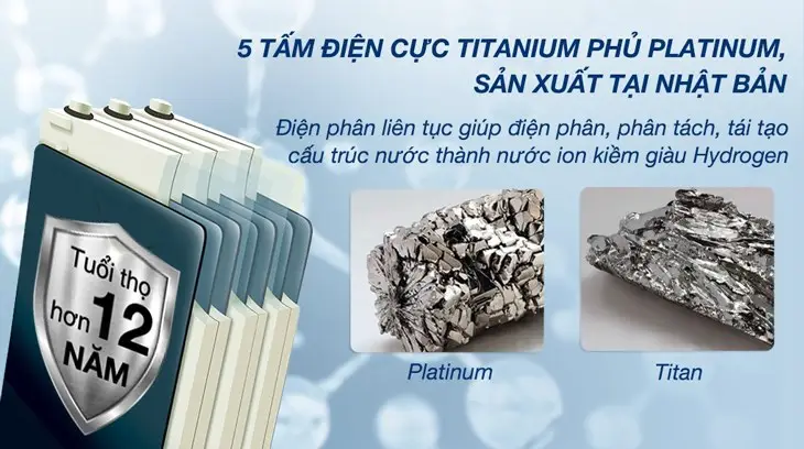 Điện cực titanium máy ion kiềm