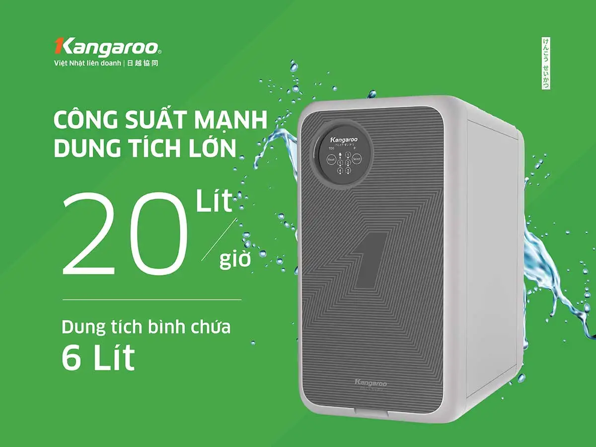 Máy lọc nước Kangaroo Hydrogen KG100US công suất lọc