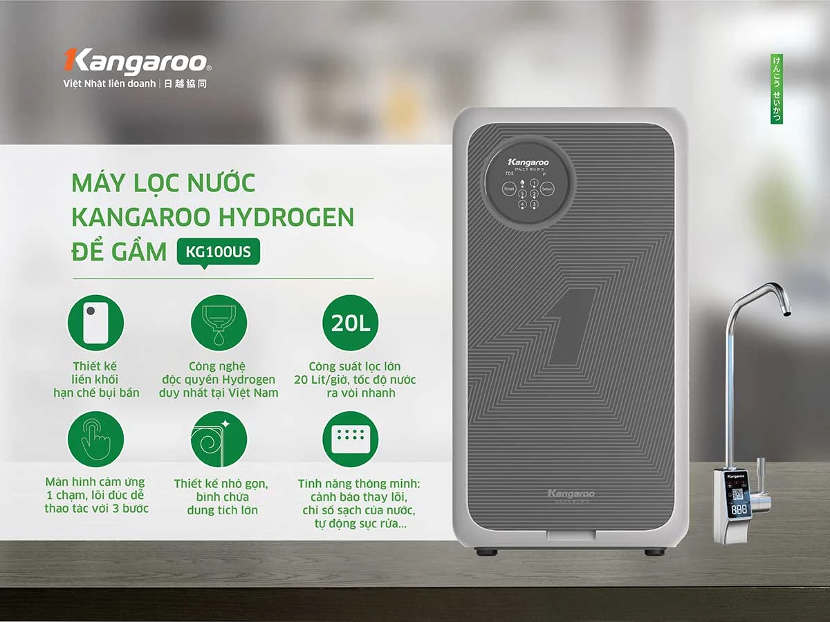  Máy lọc nước Kangaroo Hydrogen KG100US ra mắt 2024