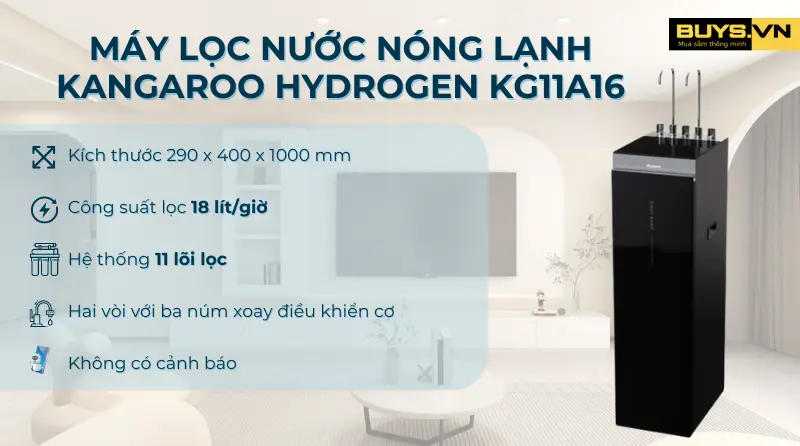 Máy lọc nước Kangaroo Hydrogen nóng lạnh KG11A16