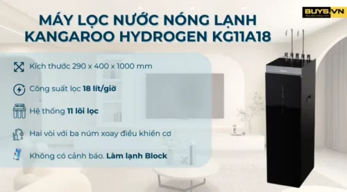 Máy lọc nước Kangaroo Hydrogen nóng lạnh KG11A18