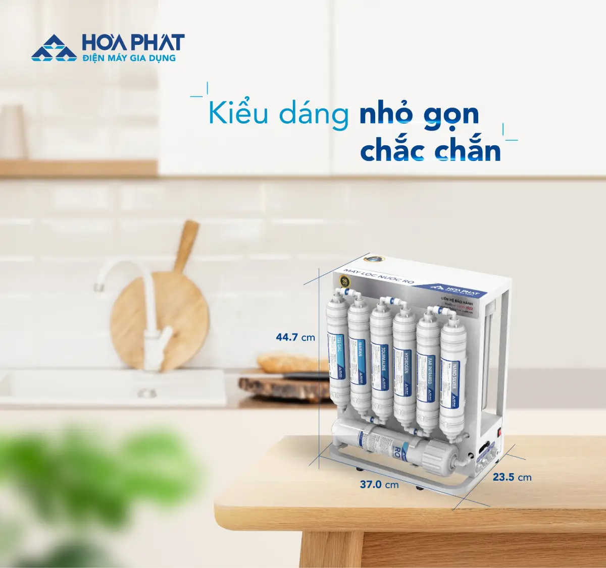 Máy lọc nước RO để gầm Hòa Phát HPU456 - bổ sung khoáng chất 