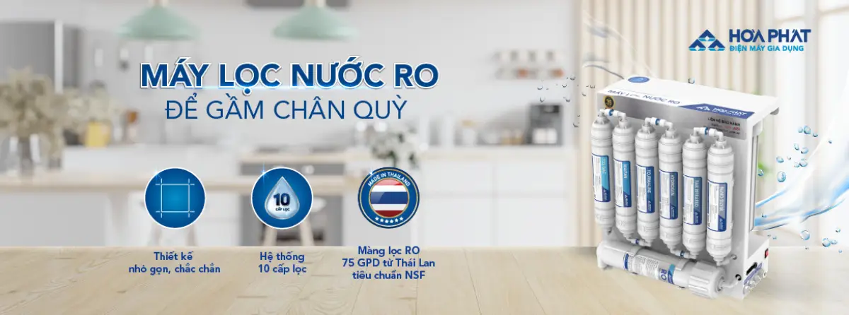 Máy lọc nước RO để gầm Hòa Phát HPU456 - giá rẻ chất lượng tốt 