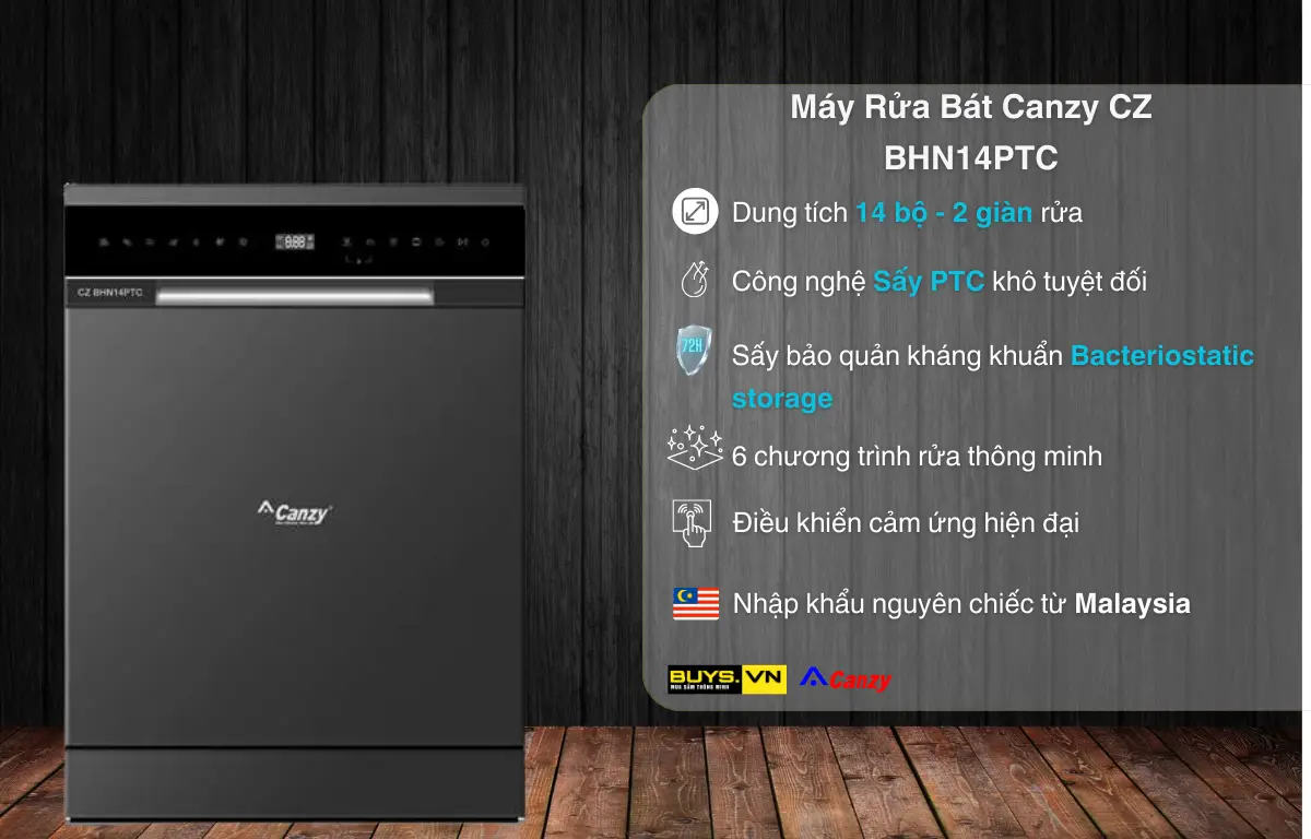 Máy rửa bát Canzy CZ BHN14PTC- Buys.vn (6)