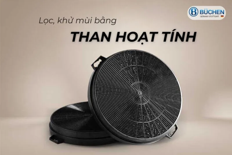 Máy hút mùi Buchen BU87DWK - Khử mùi bằng than hoạt tính